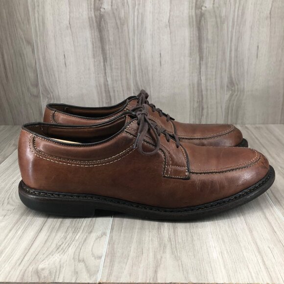 Allen Edmonds Shoes Mens 11B Wilbert Brown Leather Lace Up Derby Oxfords - Picture 1 of 13